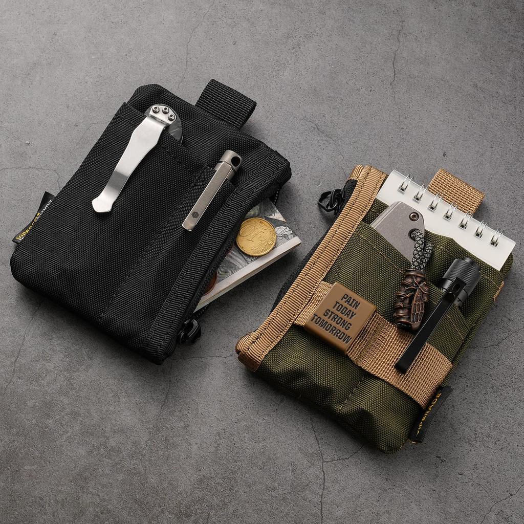 VIPERADE VE28 EDC 500D Compact EDC Pocket Organizer with Molle Expandable Tool Storage Small Coin Card and Swiss Army Knife Pocket Pouch 6-in-1 Pouch,