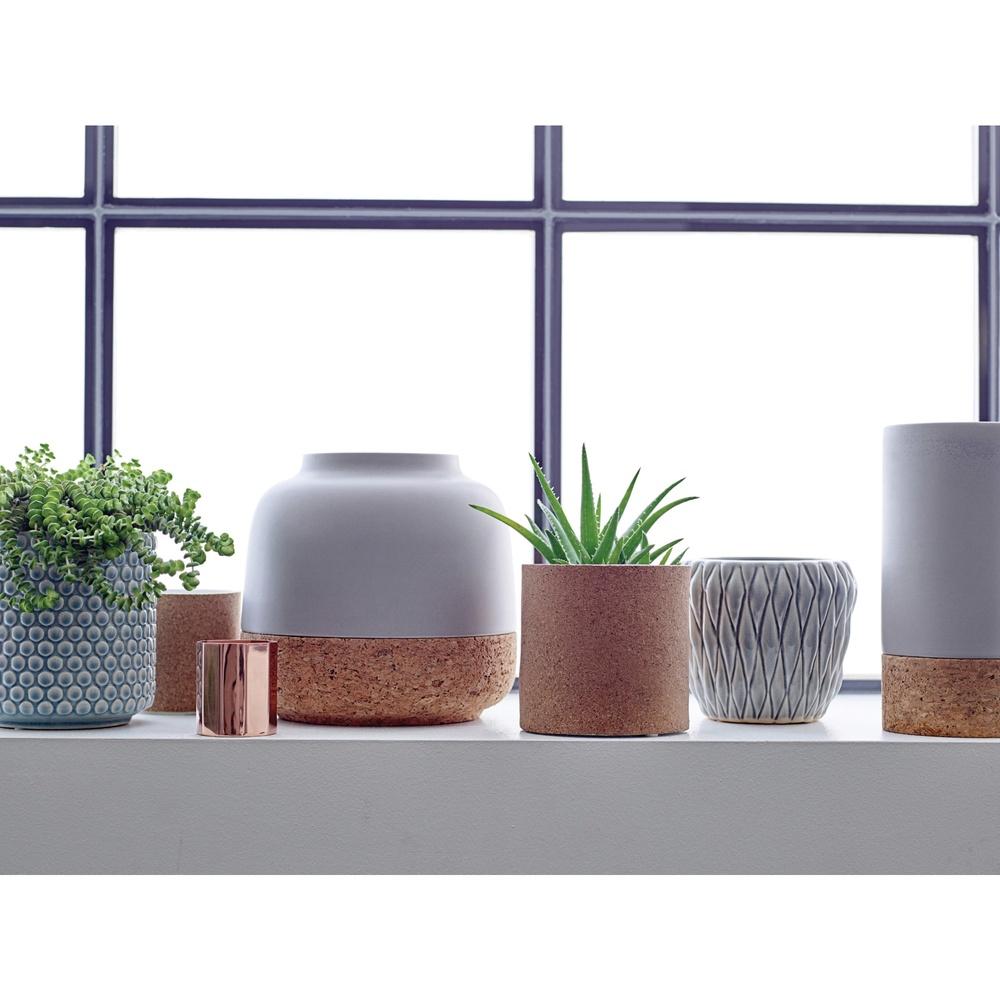 Round Stoneware Planter Pot Polka Dot Design Durable Planter Indoor Outdoor Use Ideal Cottage Décor Holds 5 Inch Pots