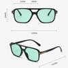 Finished Square Frame Pilot Sunglasses Vintage Double Beam Driving Fishing Adult Sun Eyeglasses Unisex Women Men UV400 Goggles