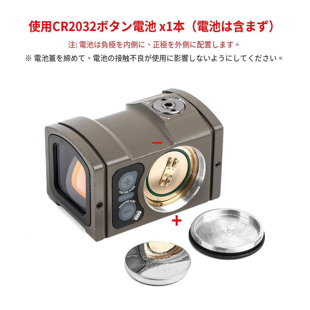 QIRUIMY Aim Point ACRO P-2 Red Dot Sight Replica with G-LOCK Mount and 20mm Rail Compatible REPTILIA Type Hi/Low Adapter Set (Tan)