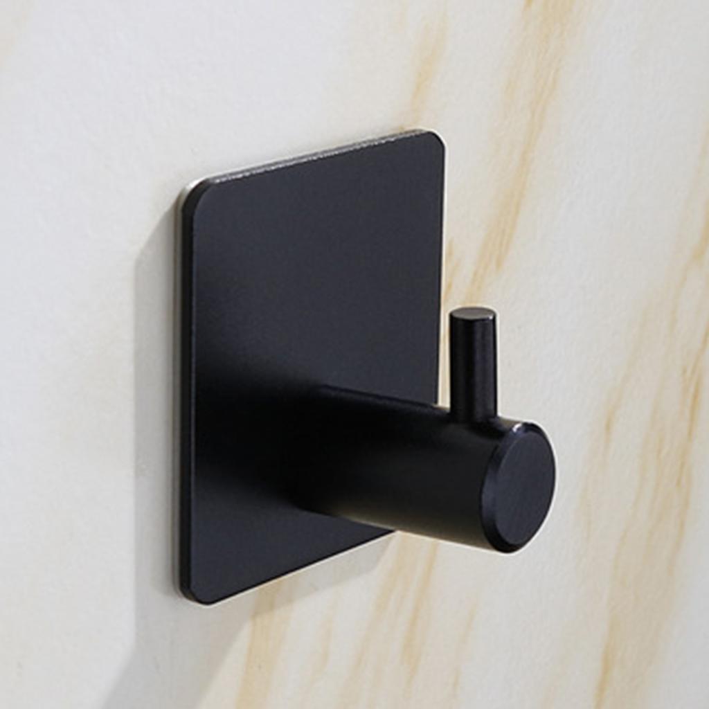 4Pieces Stick On Hooks Holder for Towel Self Adhesive Hooks for Kitchen Wall Mounted Coat Hook Kitchen Utensil Hook