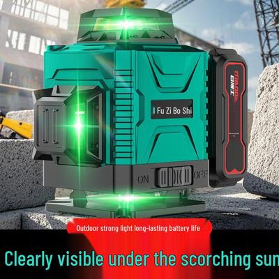 High-Precision Outdoor Laser Level: 8, 12, 16-Line Options In Green & Blue Light