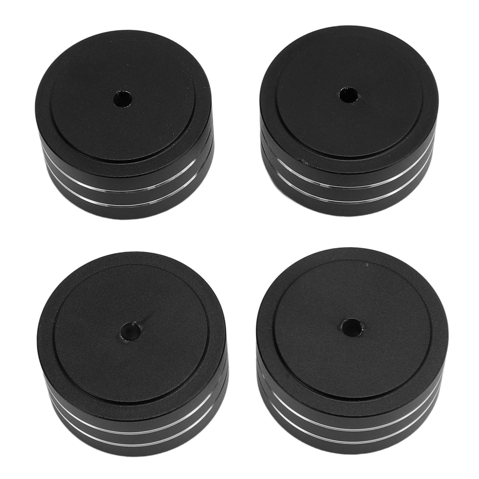 

4 шт. Ножки для изоляции динамиков, уменьшающие вибрацию, ножки из алюминиевого сплава, шипы для усилителя, CD, DVD чёрный