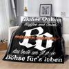 Bohse Onkelz Slogan Tedesco Teschio Ala Scudo Coperta di Flanella Banda Rock Coperta Plaid Fan Metal Camera da Letto Calda Copertura per Divano Tappetino