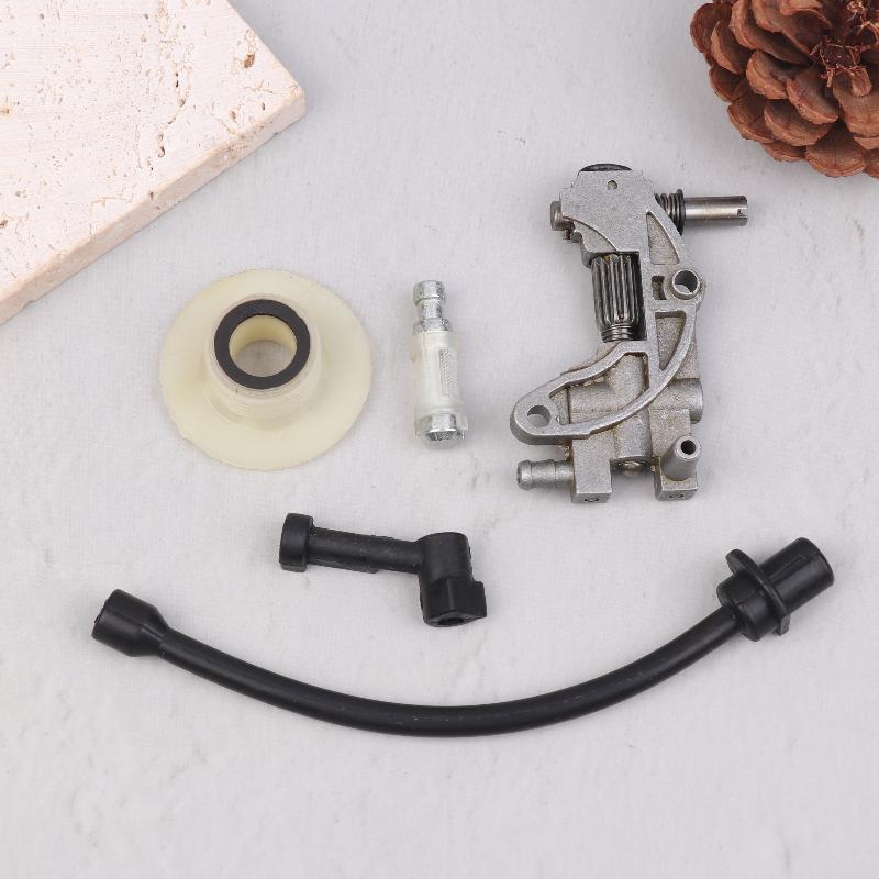 5Pc Oil Pump Filter Pipe Hose Line Oil Nozzle Turbine Kit For 4500 5200 5800 45Cc 52Cc 58Cc Gasoline Chainsaw Spare Parts