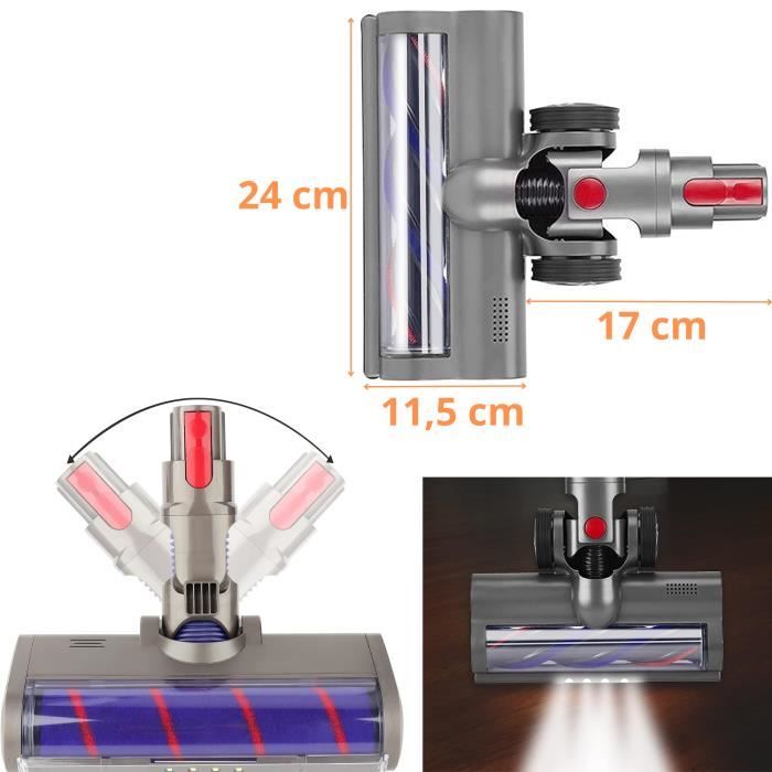 Bürste Kompatibel mit Staubsaugern V7, V8, V10, V11, V15, Reinigungskopf mit Licht Phonillico®