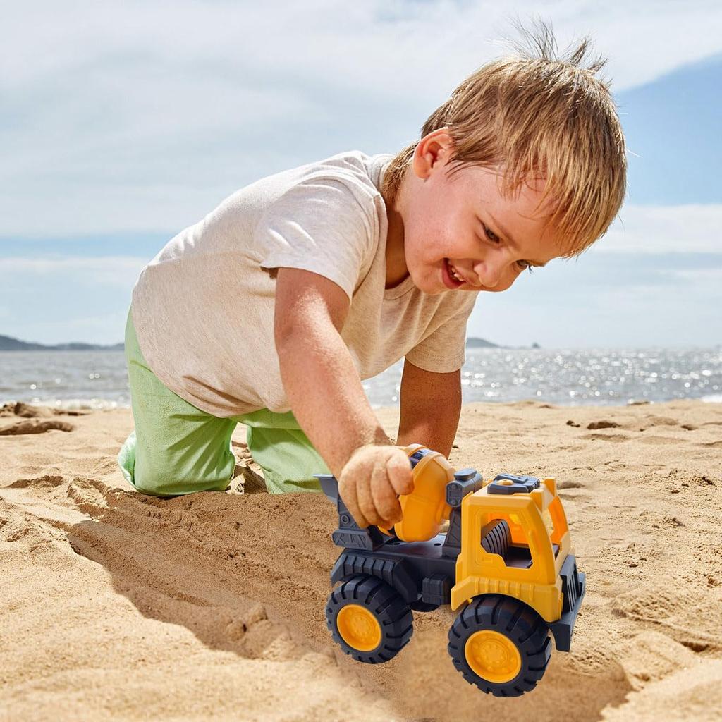 Miniature Construction Vehicles, Excavator, Dump Truck, Toy, Model Car, Construction Site, Collection, Kids Sand Toy, Beach, Park, Sandbox, Bath,