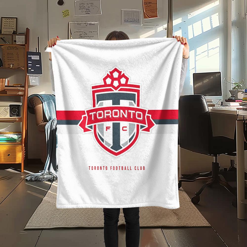 Toronto Football Club Flannel Blanket, High quality Comfortable for All Seasons, Home Decor, Warmth and Comfort