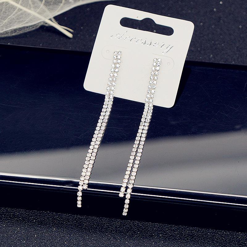 

Новые корейские серьги-пусеты с кисточками из страз - Креативные висячие украшения с инкрустацией бриллиантами для женщин