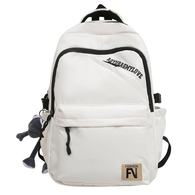 Женский однотонный школьный рюкзак — фото 12