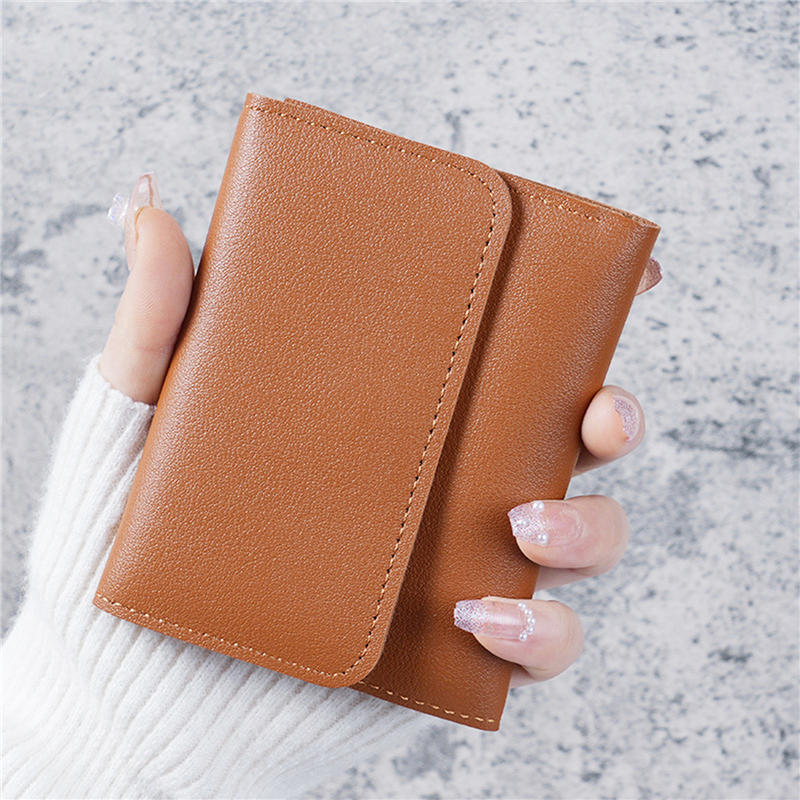 Simple Short Wallet for Women Fashion Ultra Thin Ladies Card Holder Multi Function Change Purse Cute Elegant Slim Pocket