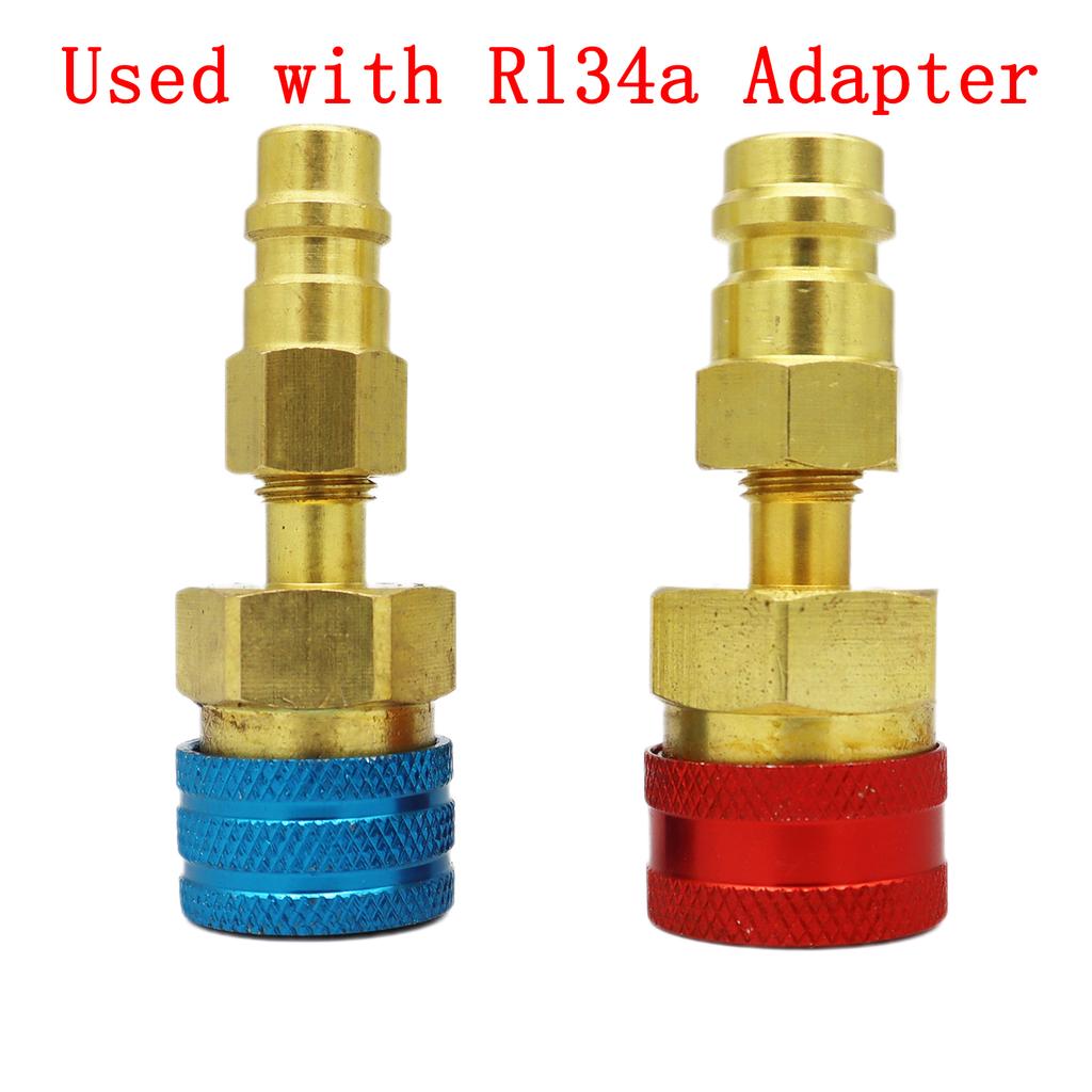 R1234yf To R134a Quick Coupler Adapter High Low Side Connector Conversion for R1234yf Refrigerant System Charging Hose Fitting