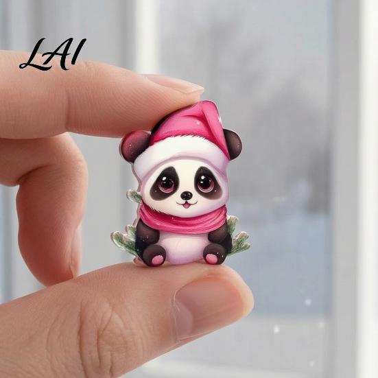 Panda Ornament Collection 2D Acrylic Cute Ornaments Advent Calendar 24 Days Christmas Countdown Gift Box Collectible Hanging Pendants for Holiday