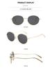 2026 European & American Style Unisex Round Frame Sunglasses - Trendy Metal Design