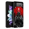 Phone Case for Samsung Galaxy Z Flip 3 4 5 6 7 Folding Shell For Samsung Z Flip4 Flip5 PC Hard Cover Japanese Bushido Samurai