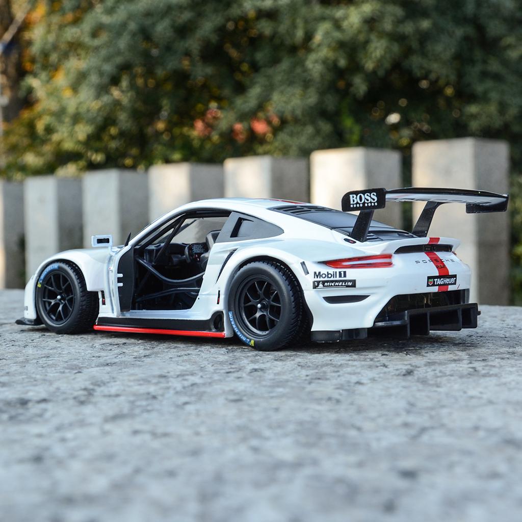 Bburago 1:24 Porsche 911 RSR racing edition die casting alloy car model Art Deco Collection Toy tools gift factory authorization