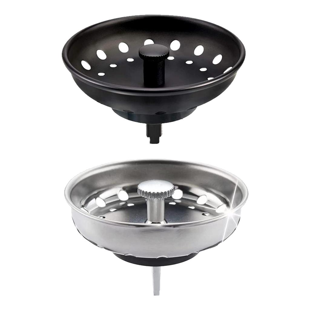 Kitchen Sink Plug Stopper Sink Strainer with Knob Waste Plug Sink Basket Strainer for Standard 3-1/2 inch Drain