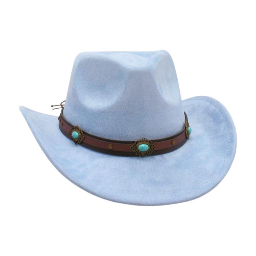 Premium Tibetan Cowboy Hat Stage Jazz Hat Multi-Color Suede Premium Top Hat