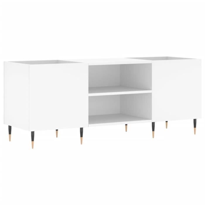 VidaXL Armoire à disques blanc 121x38x48 cm bois d'ingénierie 831668