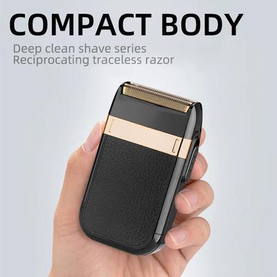 Electric Shaver for Men Twin Blade Waterproof Reciprocating Cordless Razor USB Rechargeable Shaving Barber Trimmer for Daily Use