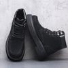 Autumn and winter new locomotive boots men's fur climbing retro thick-soled heightening men's boots high-top fashion versatile Martin boots