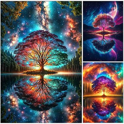 DIY Diamond Painting Cross Stitch Kit Life Tree Full Square Diamond Mosaic New Collection 2024 Home Decor Gift J3888