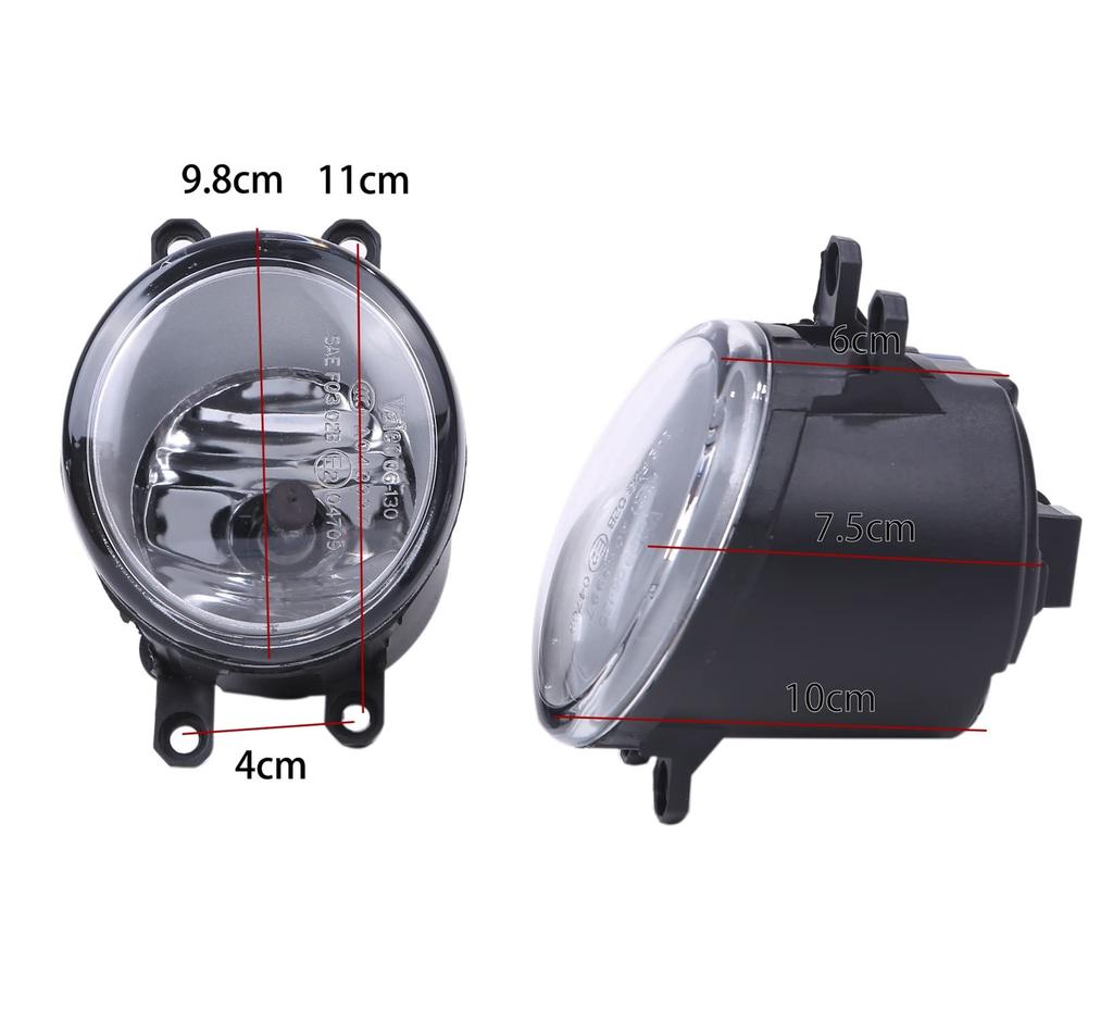 Toyota Fog Lamp Genuine Replacement Left and Right Set and Right Units, LED/HID Compatible, (Left Set)