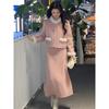 New Fur Collar Woolen Coat & Skirt Set - Autumn/Winter Rich Girl Style