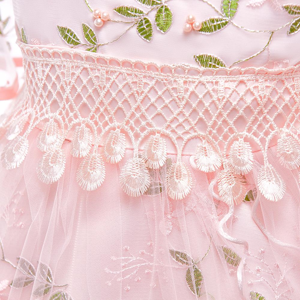 Children's Beaded Princess Trumpet Sleeve Dress