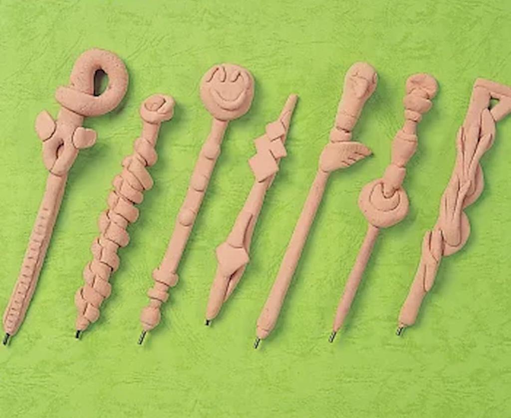[Clay That Turns Into a Tree When It Dries] Mokunen-san Cut, Carve, Drill, Glue [Set of 2] (Pencil Set)