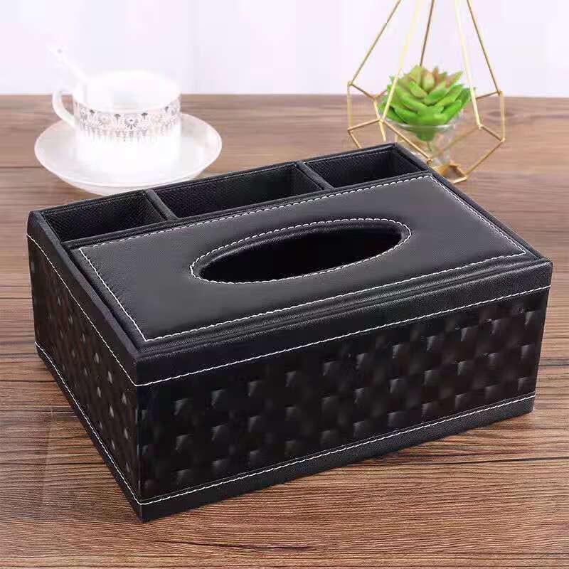 Premium Multi-functional Leather Tissue Box