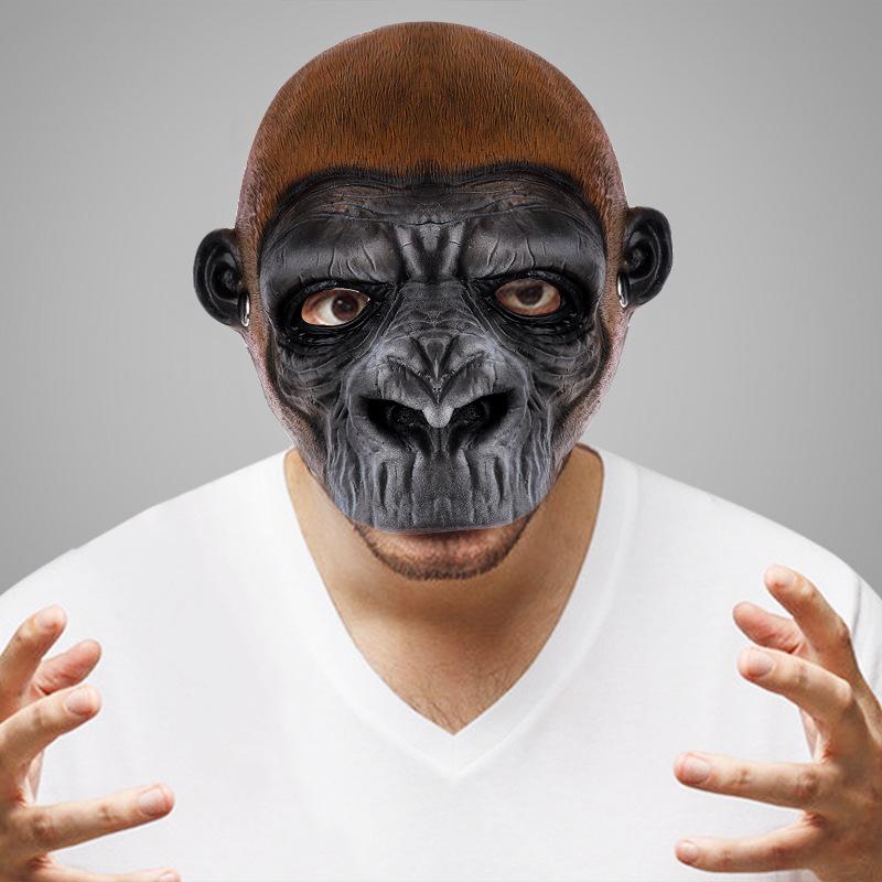 Novelty Lubber Latex Animal Head Mask Monkey Chimp Dog Head Mask Halloween Party Costume Masquerade Dressing Up Cosplay