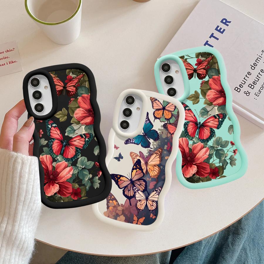 Cute Butterfly Case for Samsung Galaxy A13 A15 A52 A11 A21s A12 A16 A14 Soft Phone Cover A03 A23 A05 A53 A06 A22 A33 A04