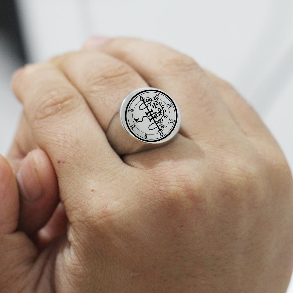 Punk Rock Music Titanium Steel Ring Vintage Gothic Style Stainless Steel Unisex Band Ring