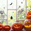 Spine-Chilling Halloween Stickers, Skeleton Halloween Decor, 4 Sheets Of Reusable Window Decals, Suitable For Gothic Wall Paper, Easy To Apply
