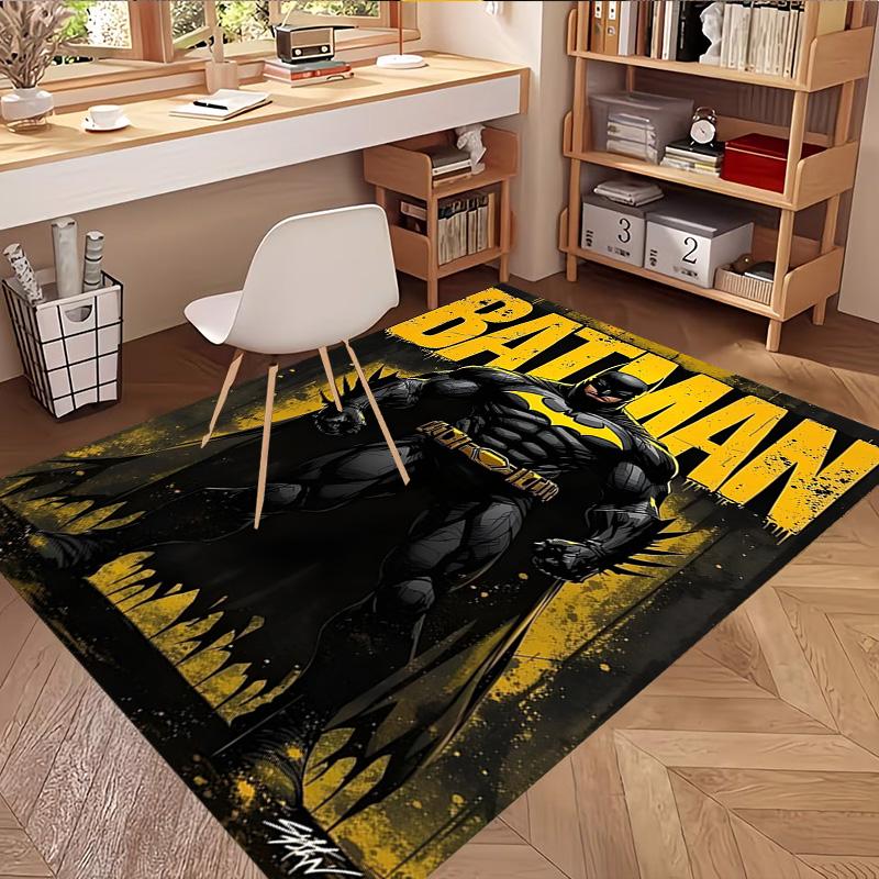 Batman Print Rug, Washable Floor Carpet, For Entryway Dorm Laundry Room Office Study, Home Decor Birthday Christmas Gift