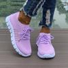 Fashion Cool Breathable Hollow Out Mesh Sneakers Women 2025 Summer Round Toe Lace Up Running Shoes Soft Sole Non Clip Sports Sneakers