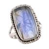 Natural Labradorite Gemstone 925 Solid Sterling Silver Jewelry Ring S.8.5 g4t42