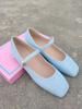 2025 Frühling Neue Retro Damen Flache Ballerinas Mode Sneaker Eckige Zehenpartie Damen Lässige Mary Jane Slingback Schuhe Designerschuhe