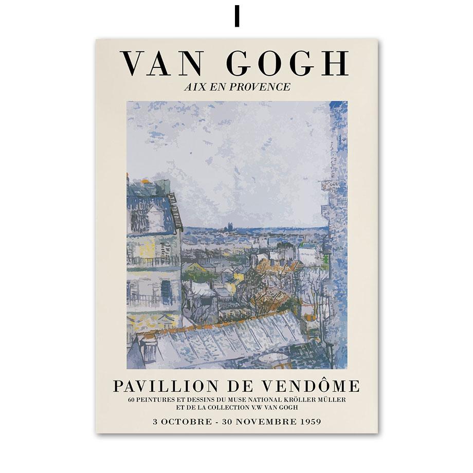 Van Gogh Claude Monet Abstract Vintage Wall Art Canvas Painting Nordic Posters And Prints Wall Pictures For Living Room Decor