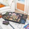 Foldable Children's Puzzle Table with Stand, Cover, and 6 Drawers