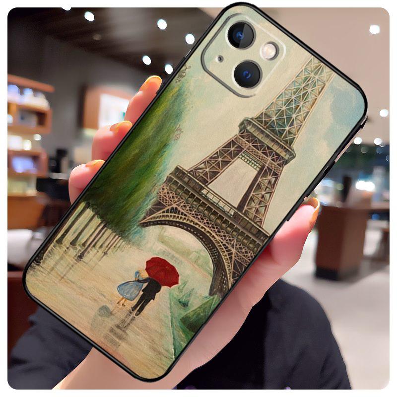 Paris Eiffel Tower Case For iPhone 15 Pro Max 14 13 12 11 16 17 Pro Max Mini 15 16 Plus 16e 17 Air Phone Cover