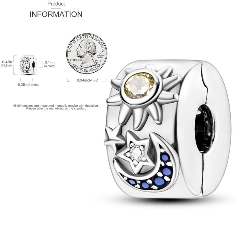 Charms Bead Copper Starlit Sky Moon Sun Earth Universe Charm Fit Bangle Bracelet Necklace Diy Jewelry