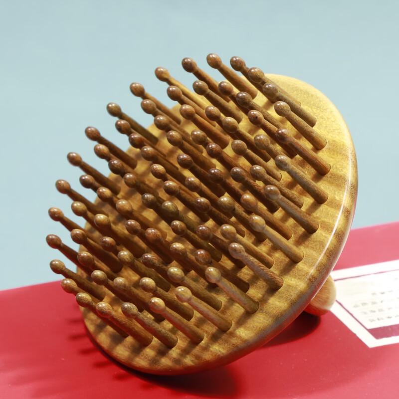 Green Sandalwood Finger Ring Massage Comb