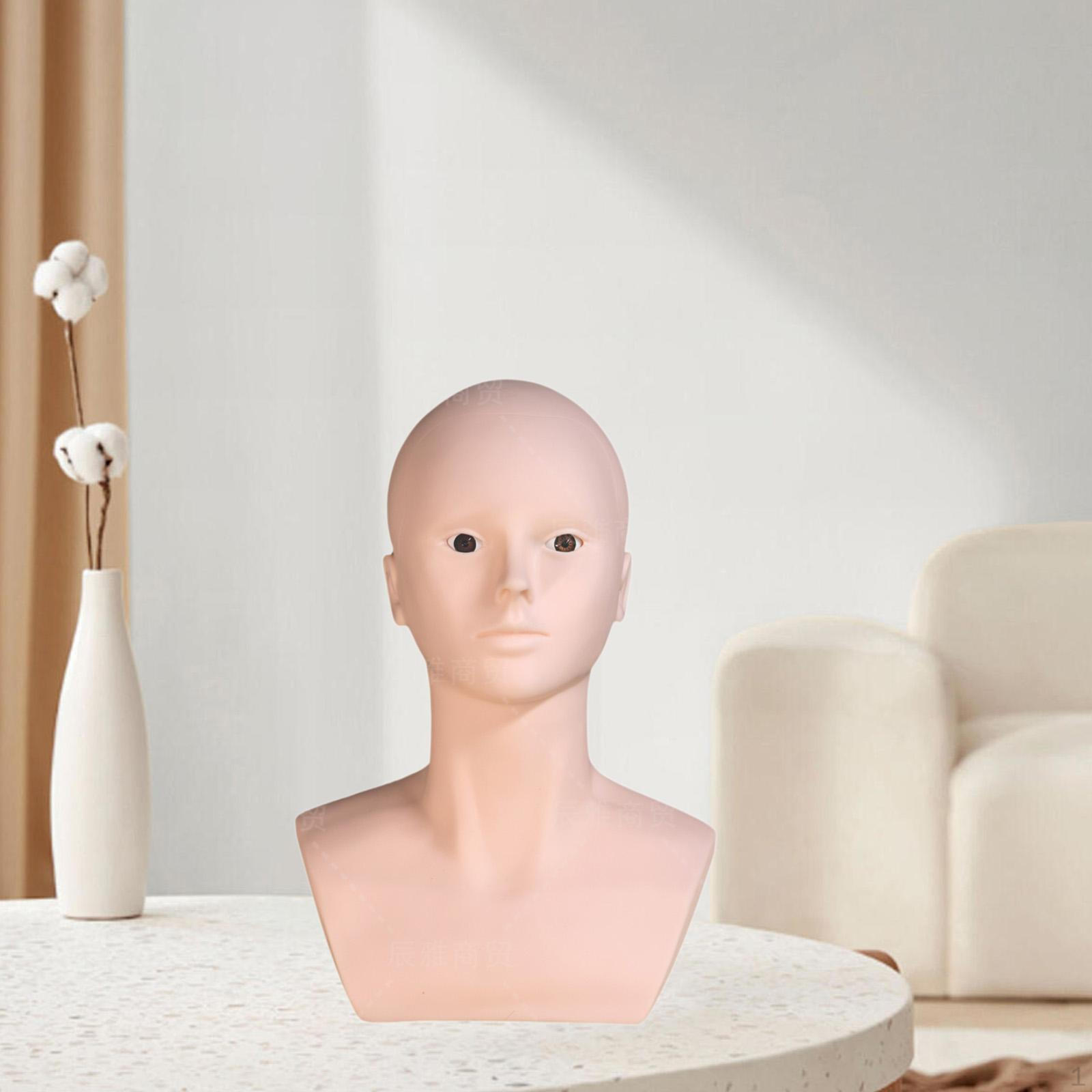 

Лысый манекен голова манекен легкий макияж учебный парик подставка держатель without Holder