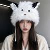 Ear Protection Plush Beanie Warm Earmuff Hat Cute Winter Hat  for Women
