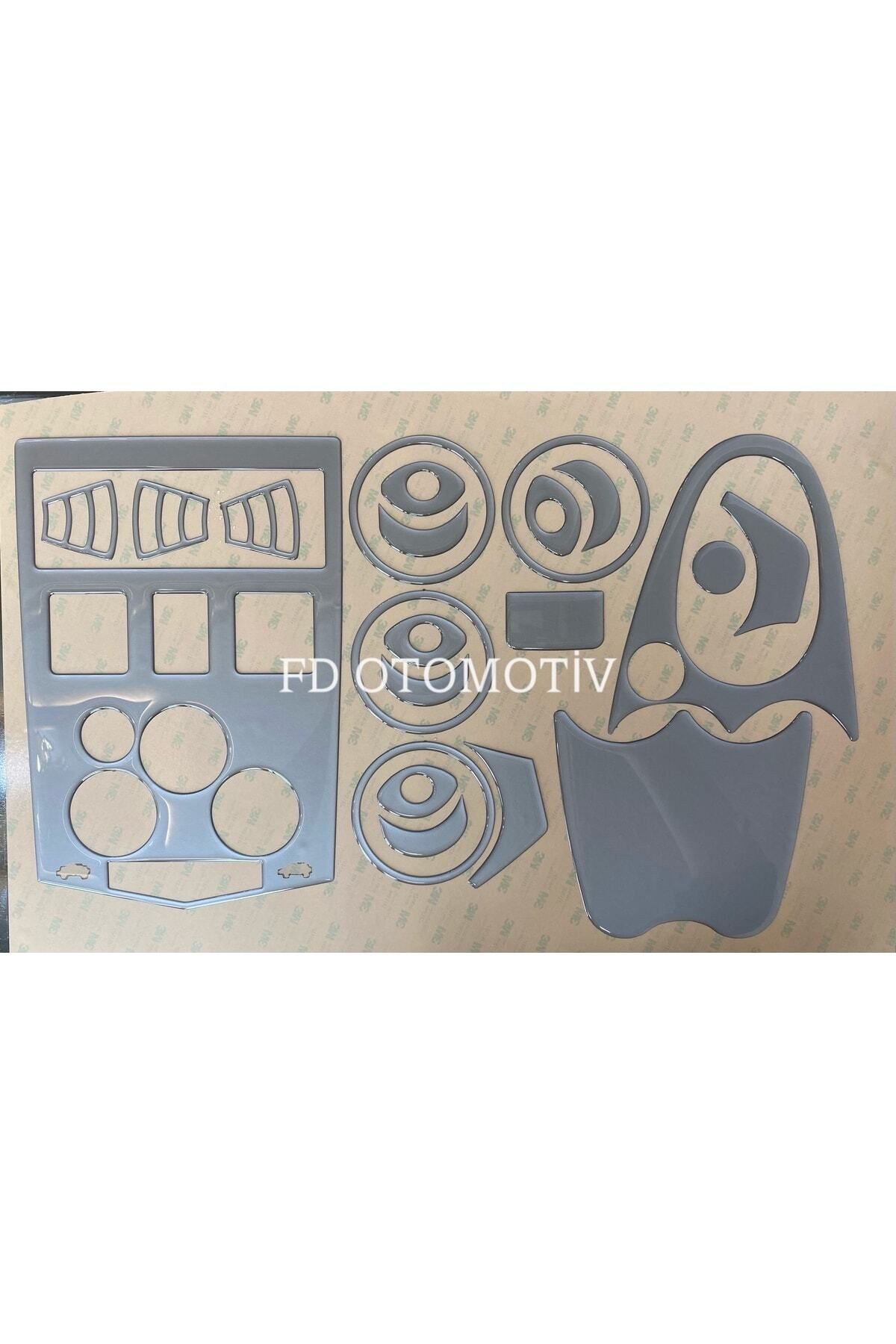 

Dacia Logan 2005 - 2010 Konsol, Torpido, Trim, Göğüs Kaplama Set Gümüş Gri Renk Özel Dizayn