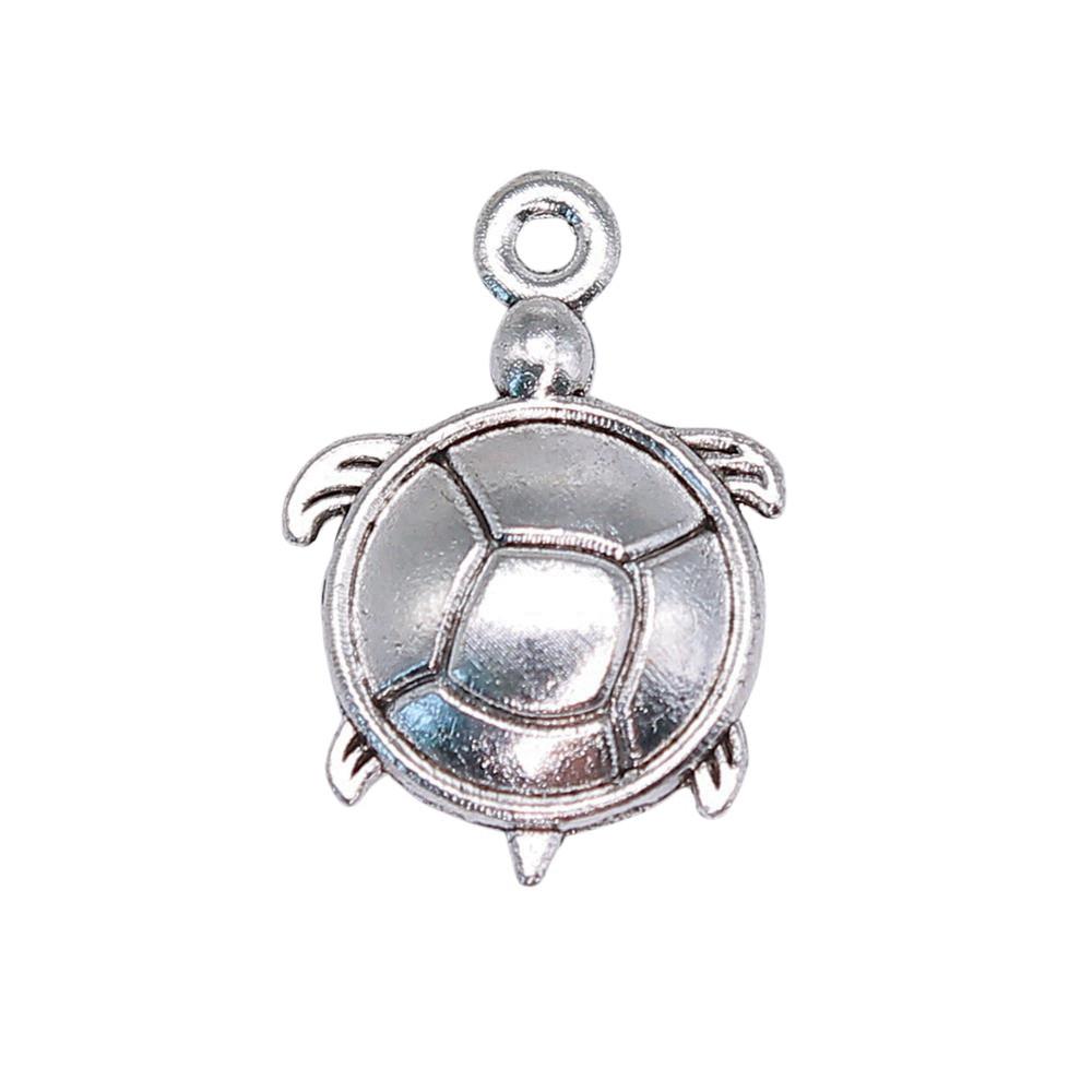 Turtle Charms Antique Bronze Silver Pendants For Animal Themed Jewelry Making