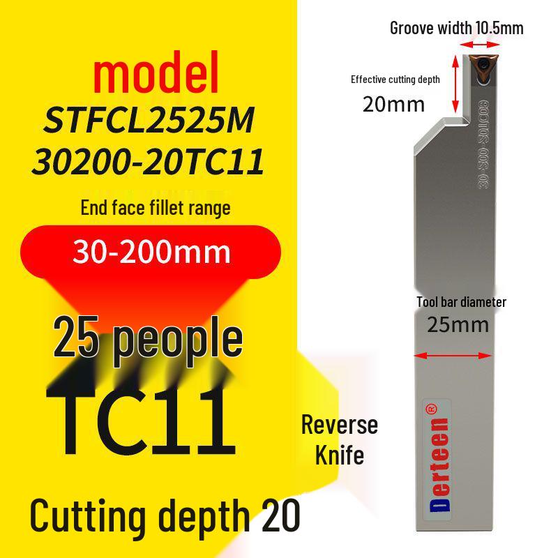 Vibrationsdämpfender CNC-Stirnnut-Werkzeughalter mit großer Schnitttiefe und rundem Bogen-Design