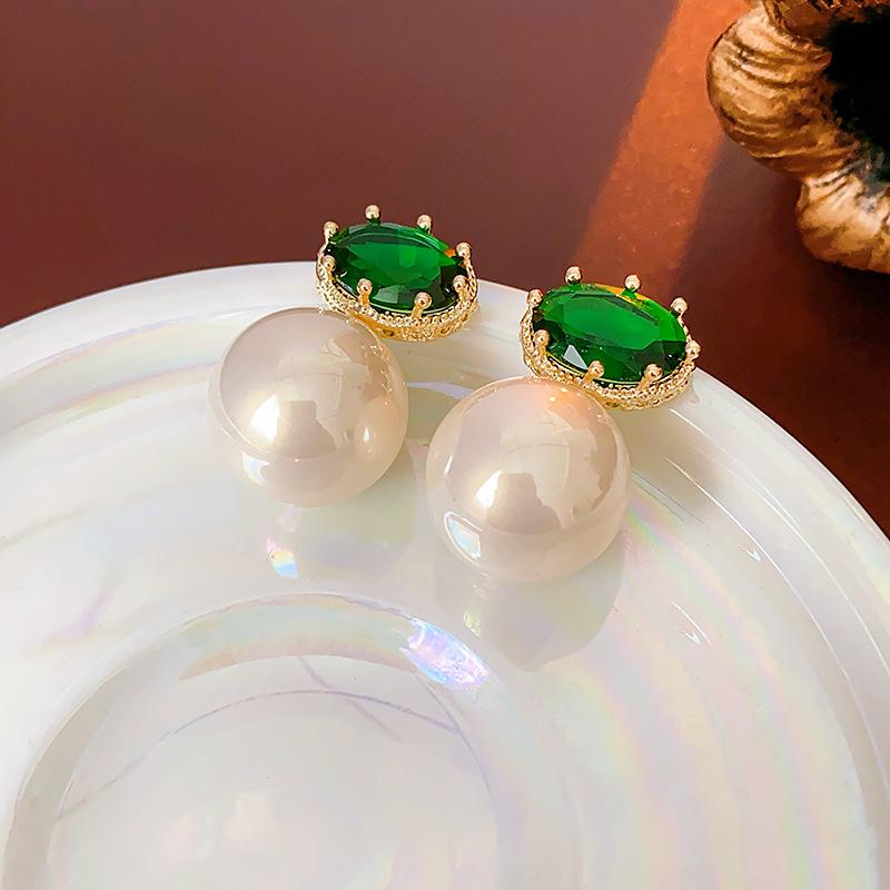 

Серьги с овальным жемчугом из настоящего золота с гальваническим покрытием из серебра с индивидуальным характером и чувством дизайна, элитные серьги для женщин 1#